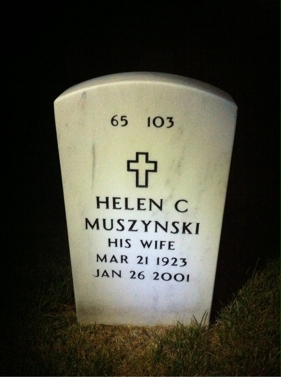 Back of headstone — Frederick Pryce