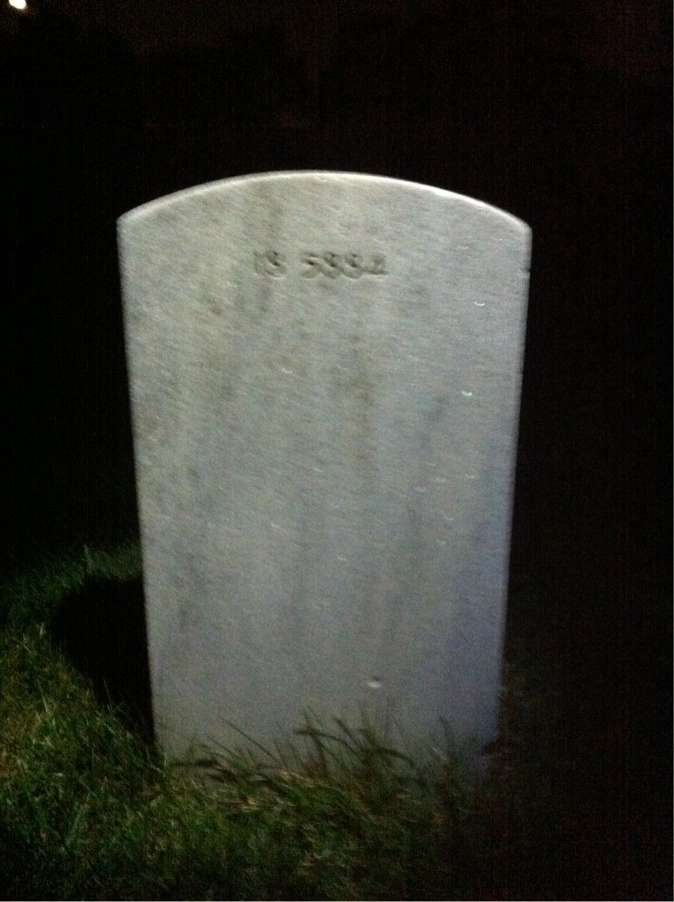 Back of headstone — William Myers