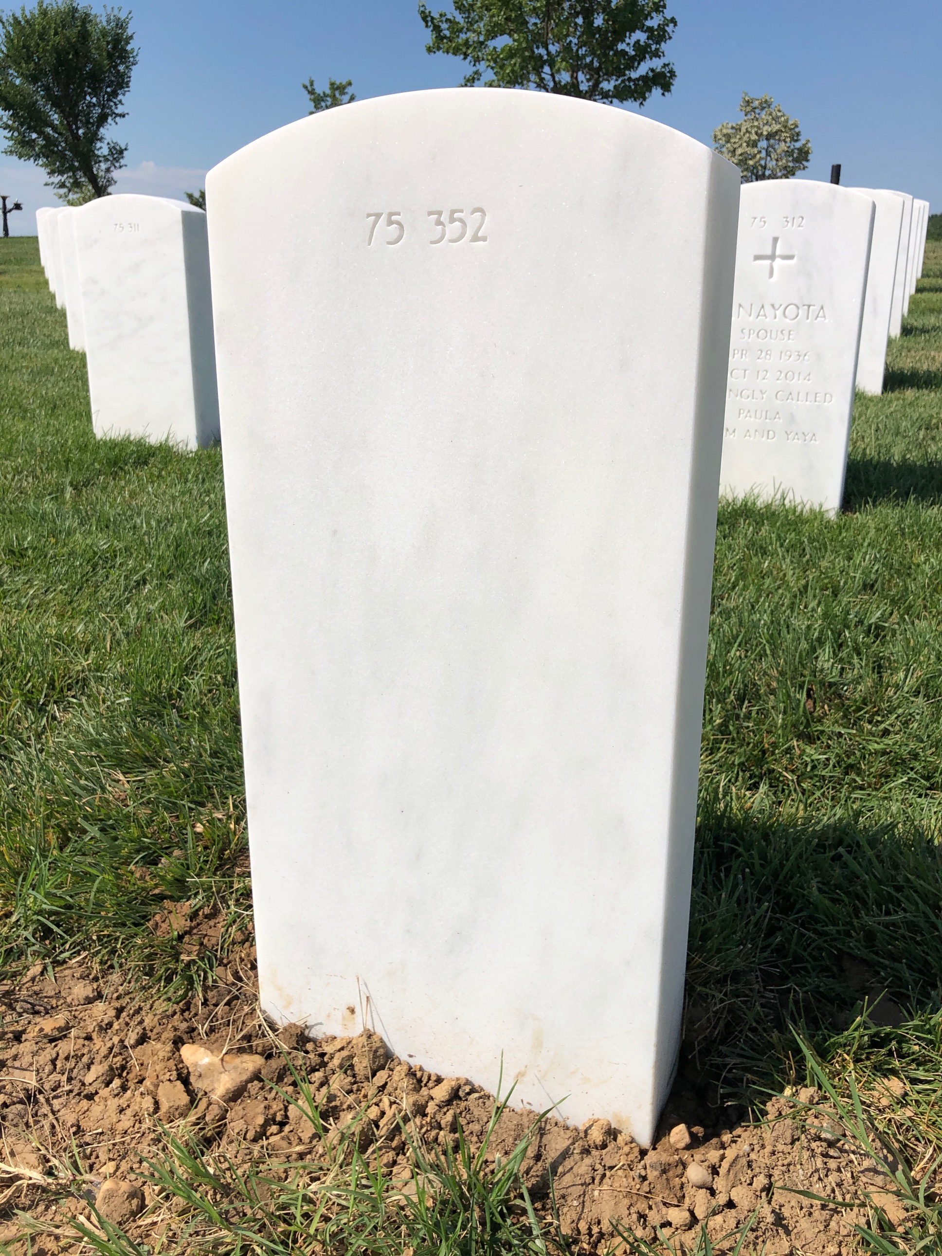 Back of headstone — William E Woleslagle