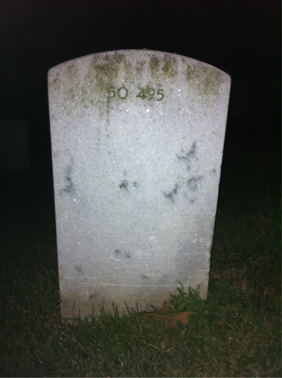 Back of headstone — Melvin Cox