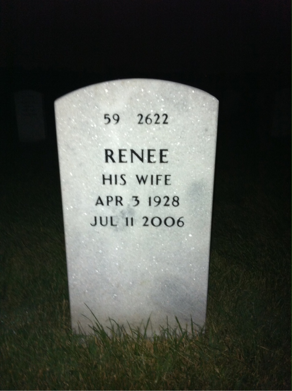 Back of headstone — Arthur Holzman