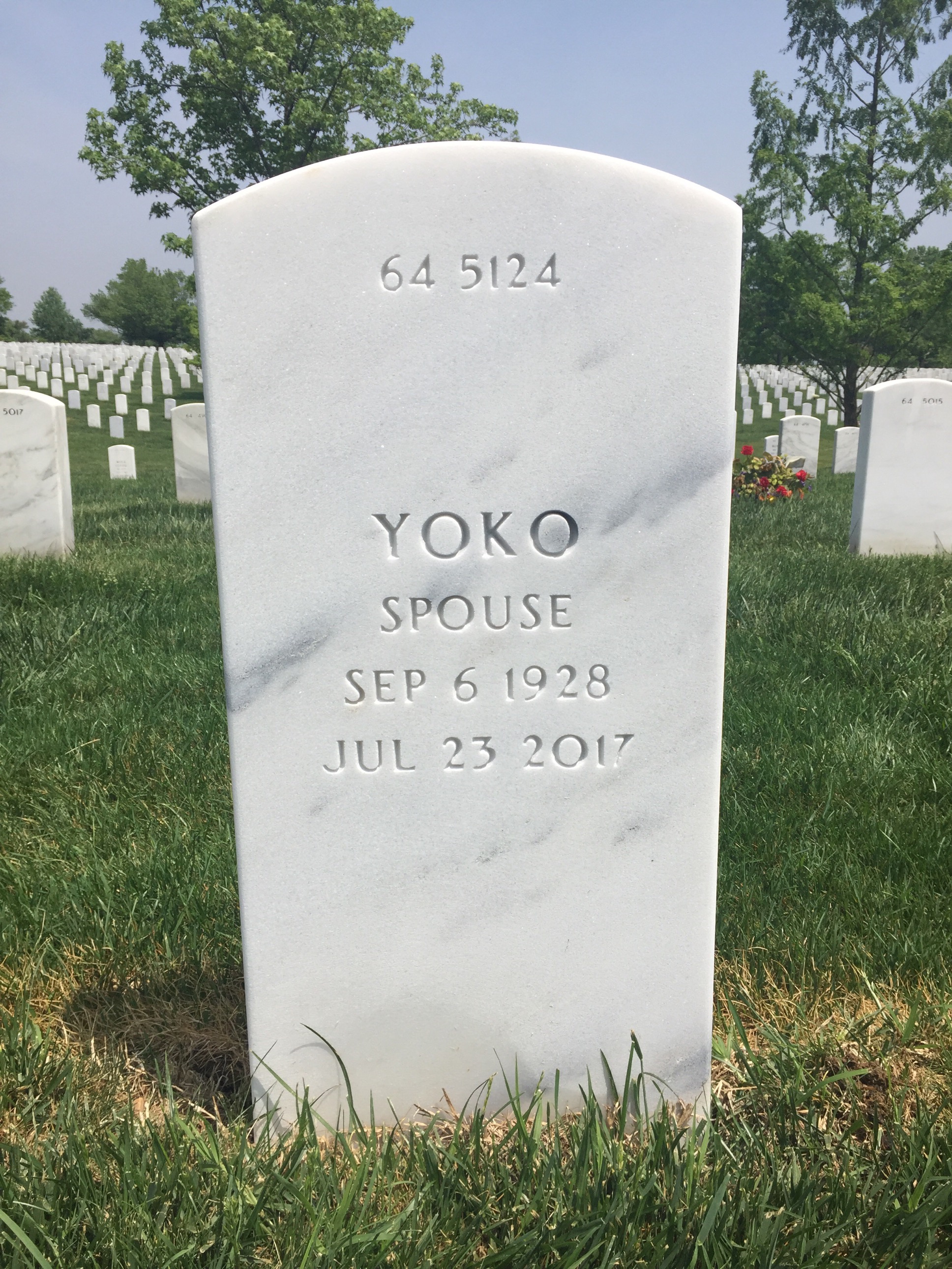 Back of headstone — Percy Picard