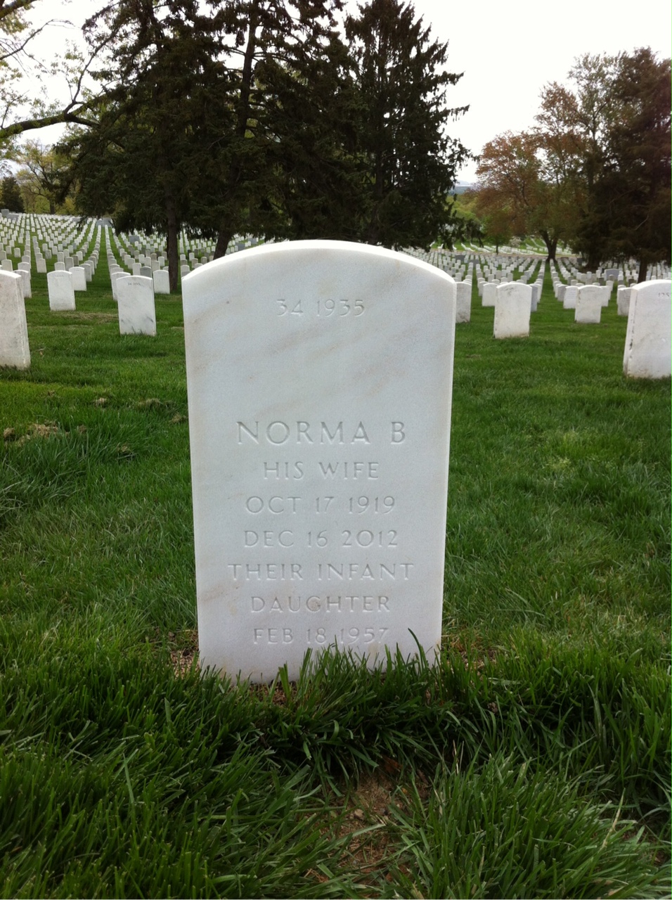 Back of headstone — John Morse