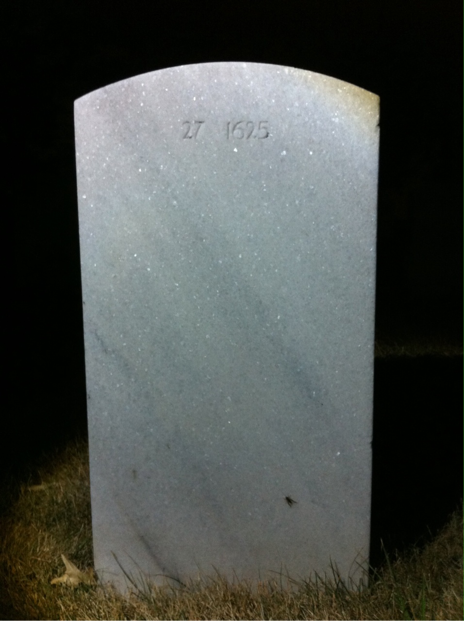 Back of headstone — R Anderson