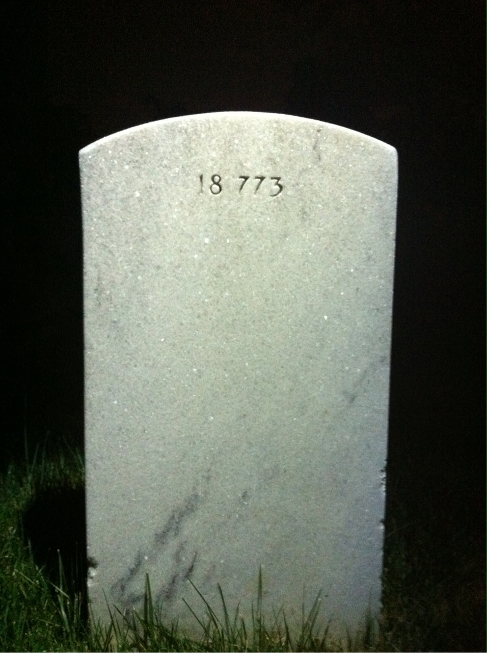 Back of headstone — Walter Blakely