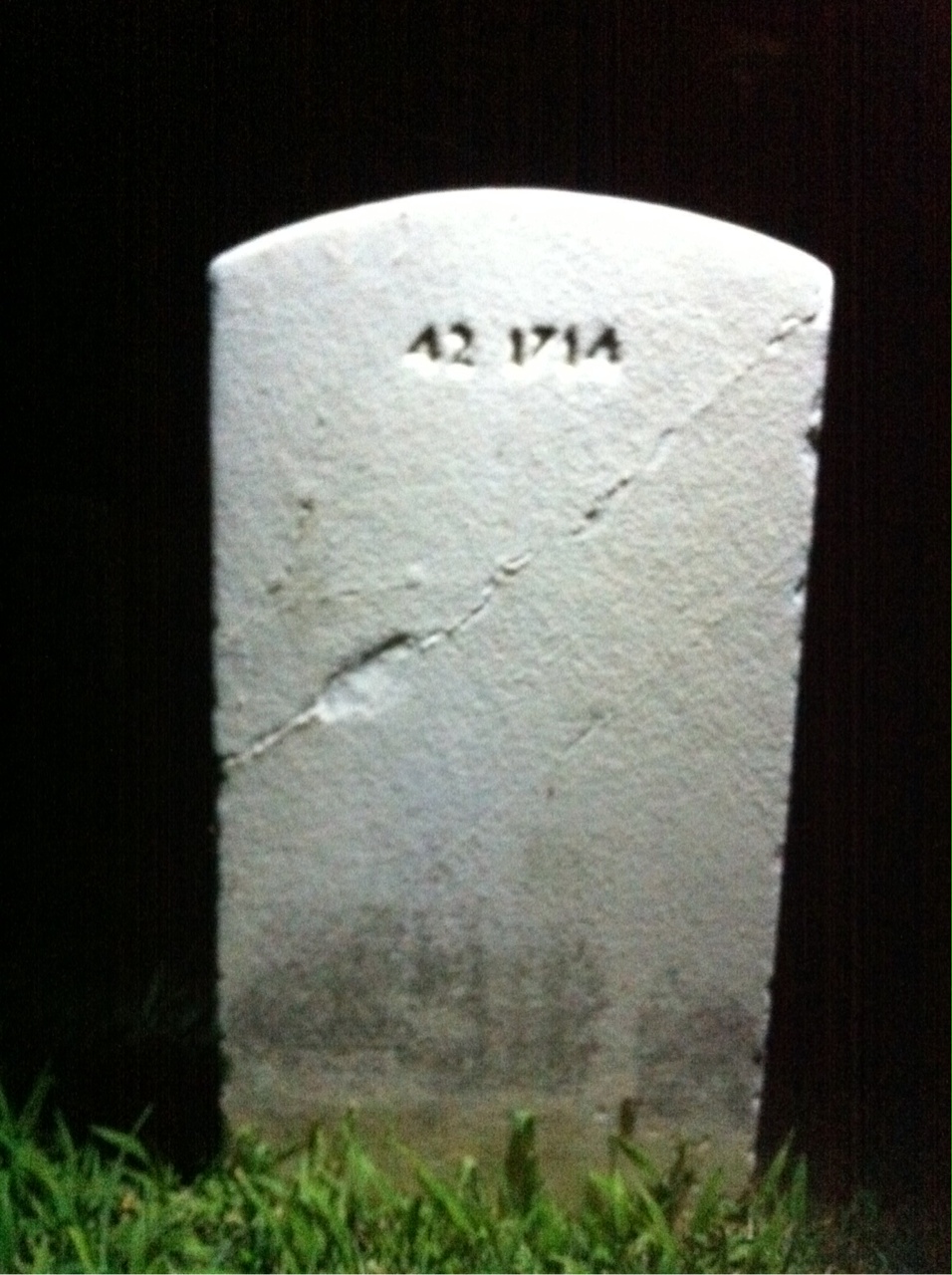 Back of headstone — Anthony Consol