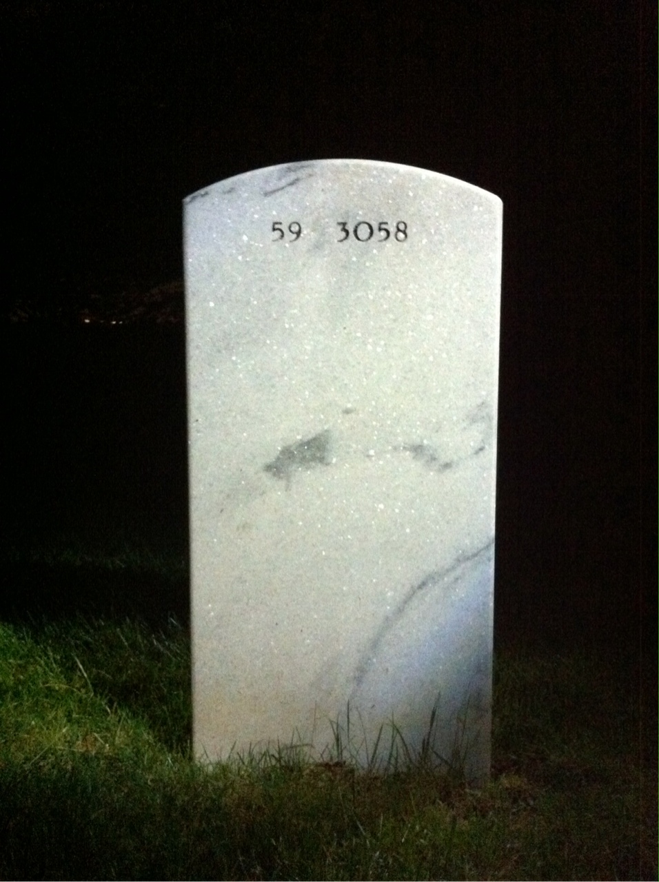Back of headstone — Edward Carey