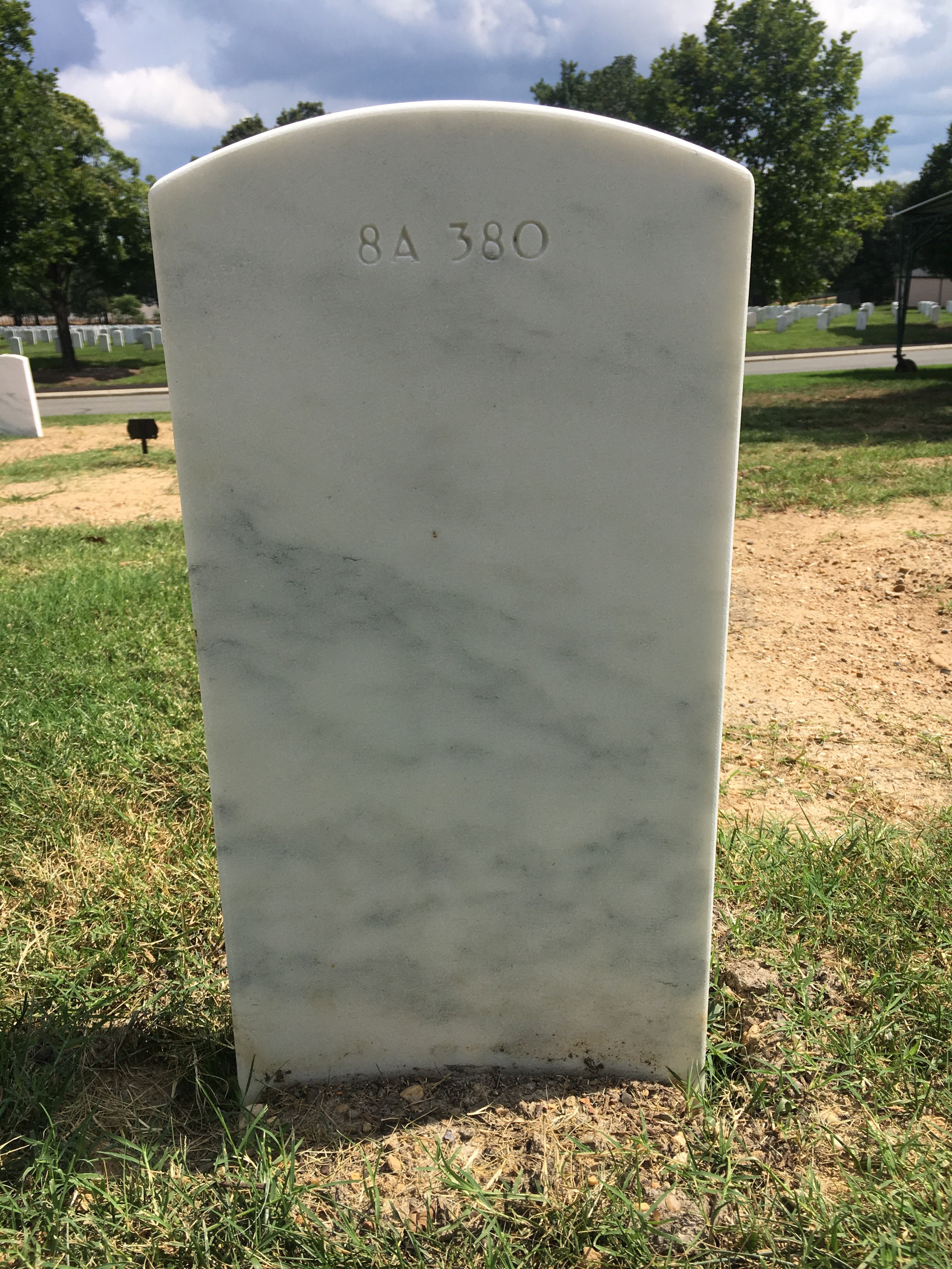 Back of headstone — Thomas Gardner Hines