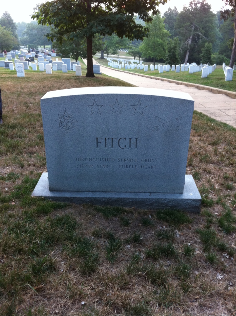 Back of headstone — Alva Fitch