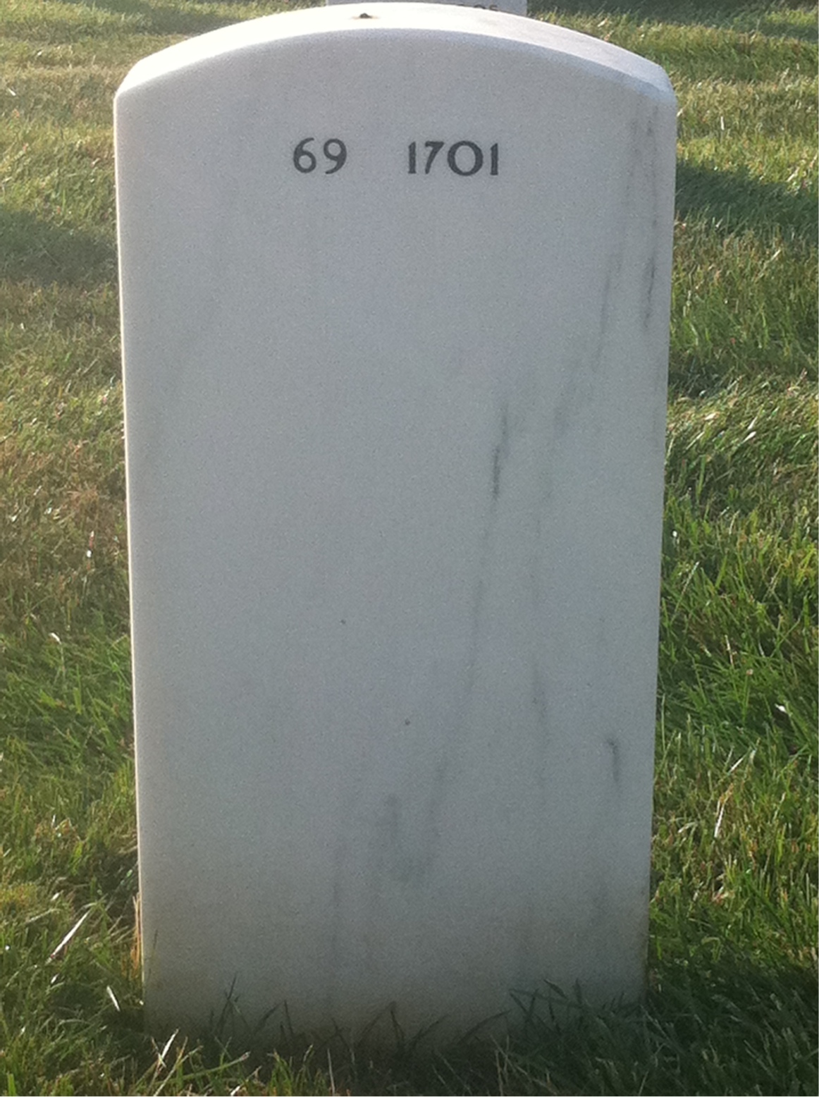 Back of headstone — Raymond Post