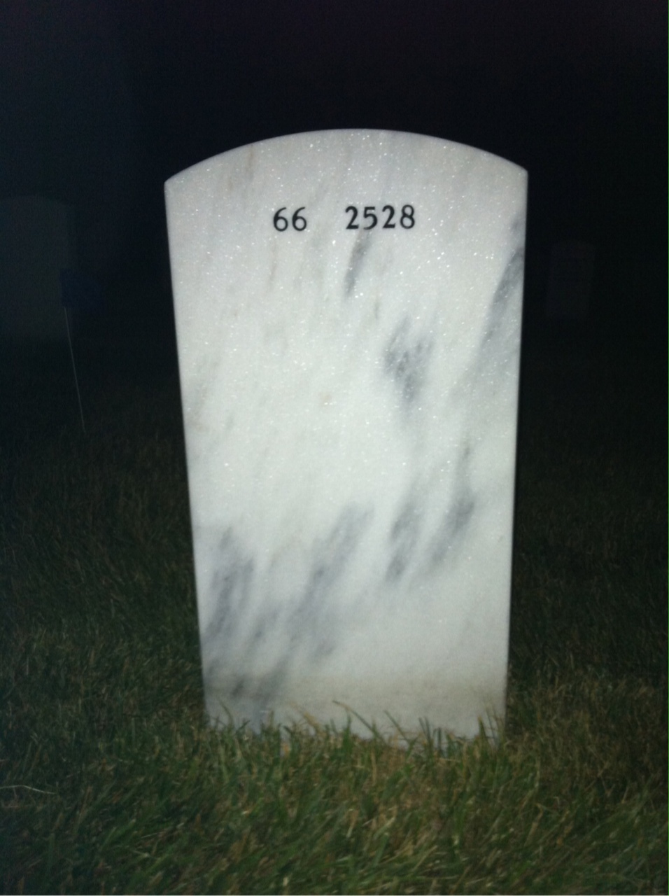 Back of headstone — Howard Scharf