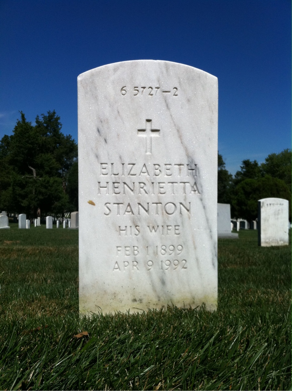 Back of headstone — Bern Anderson
