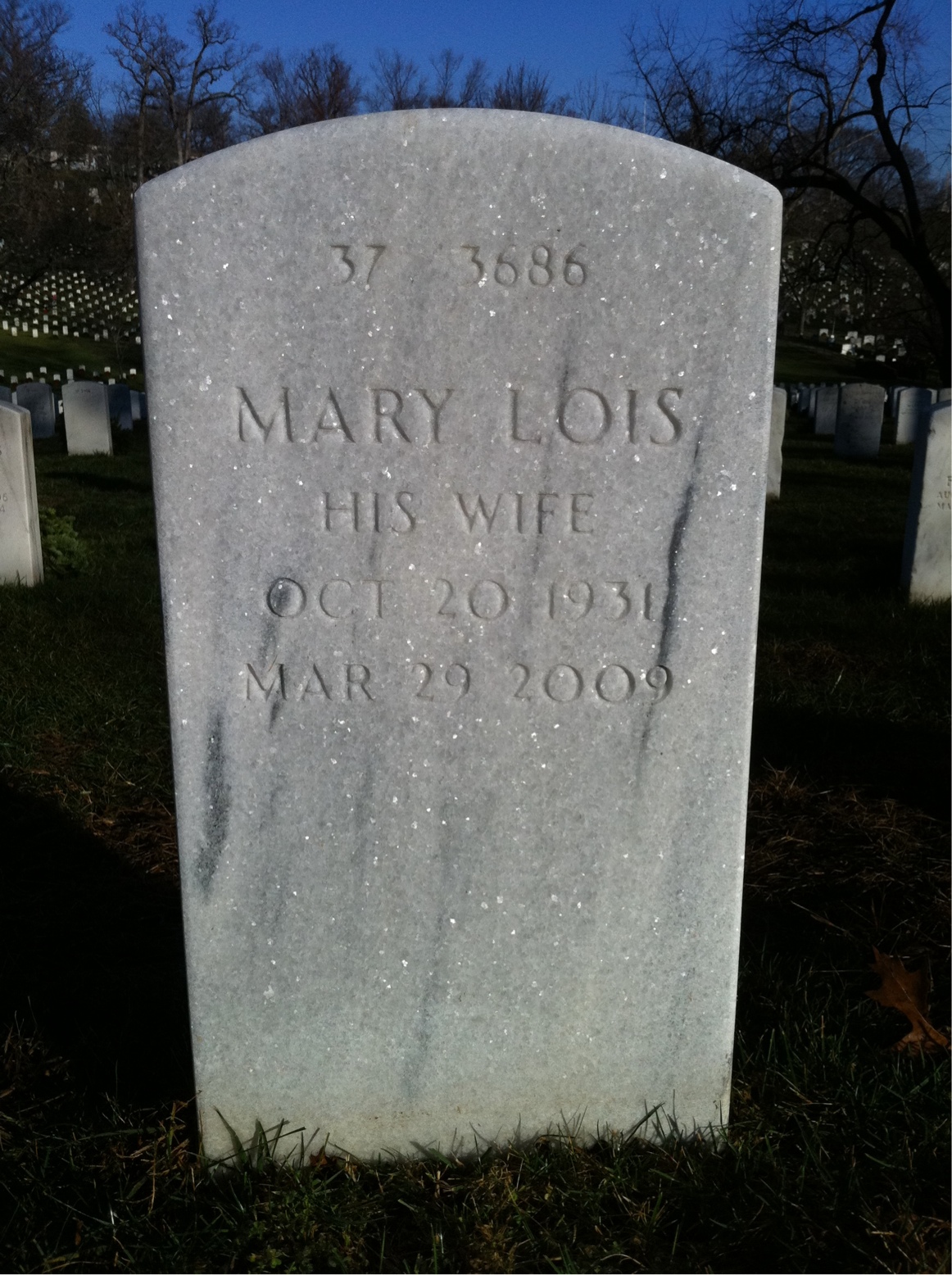 Back of headstone — Paul Haney
