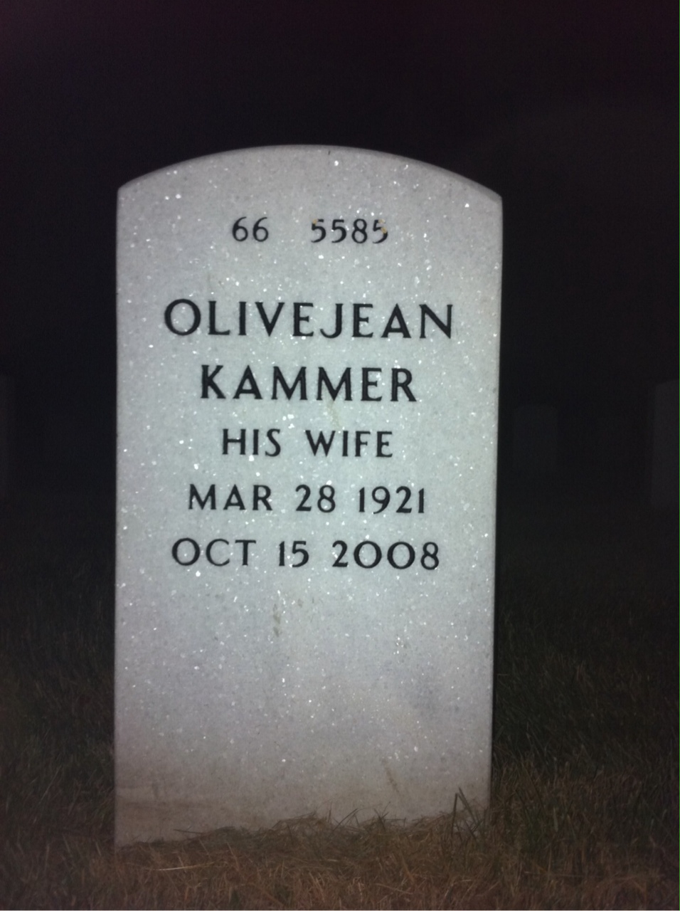 Back of headstone — Stanley Patterson