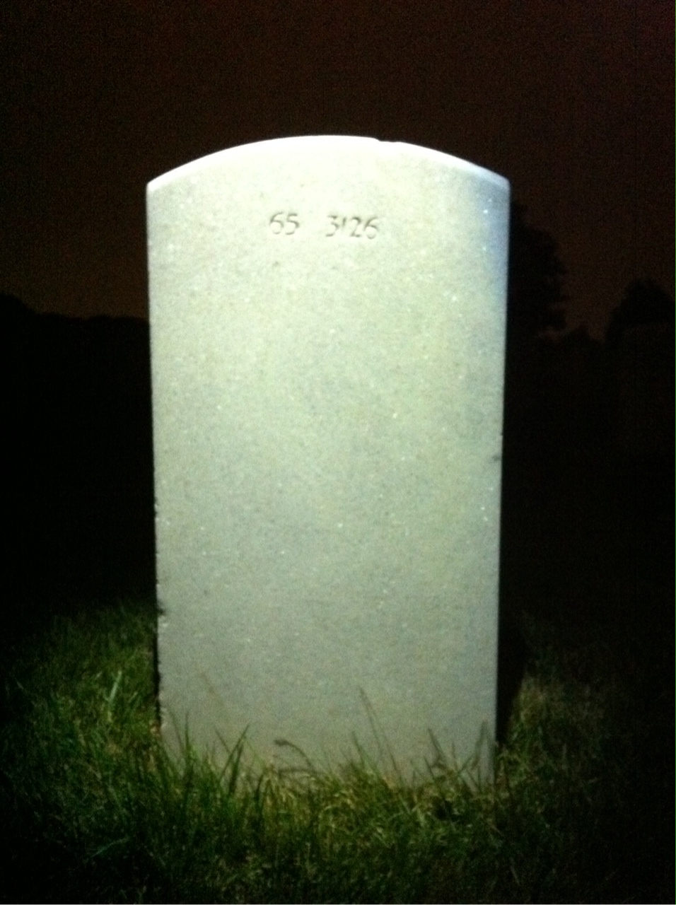 Back of headstone — David C Ferguson