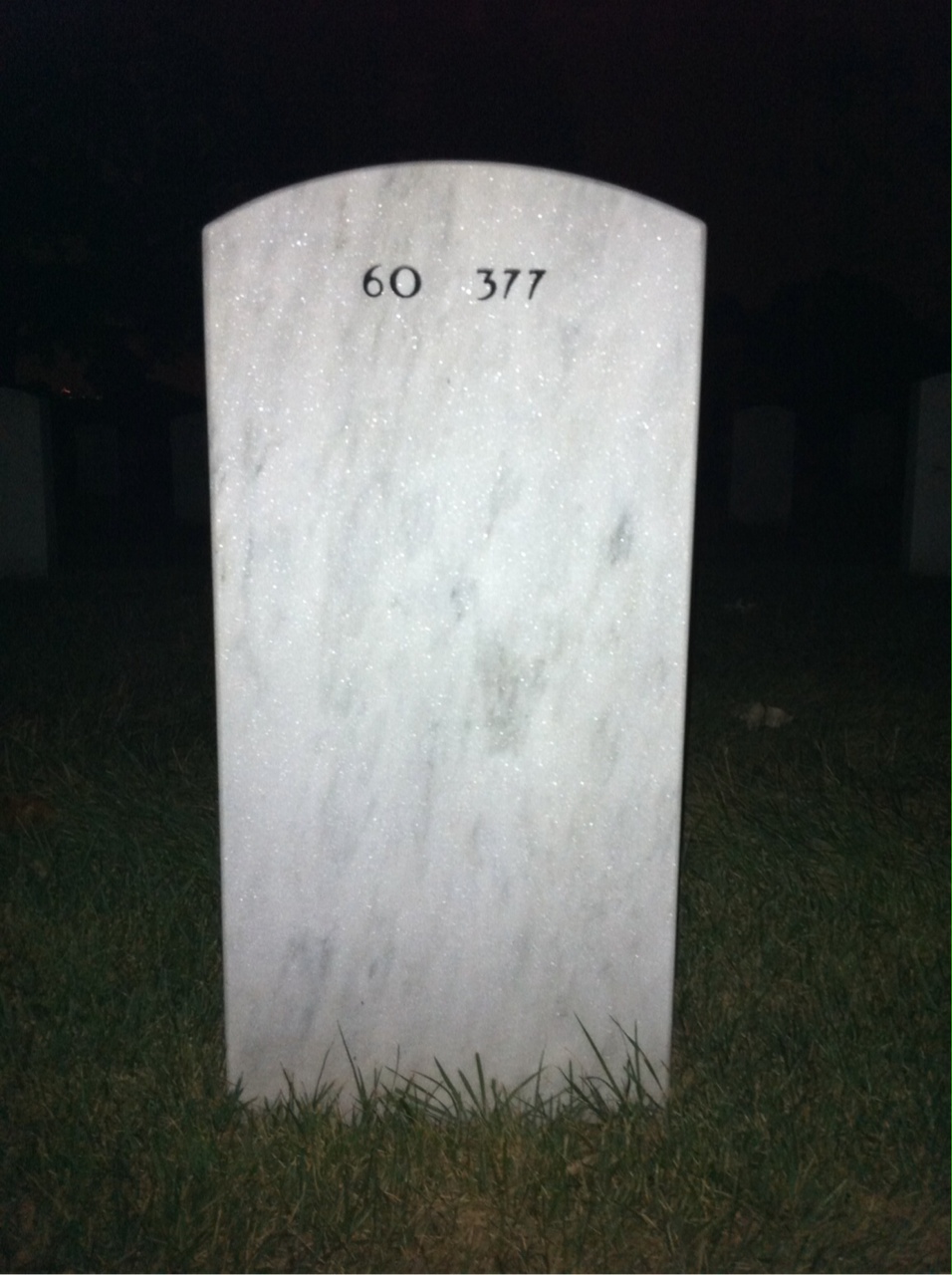 Back of headstone — Arthur Baker