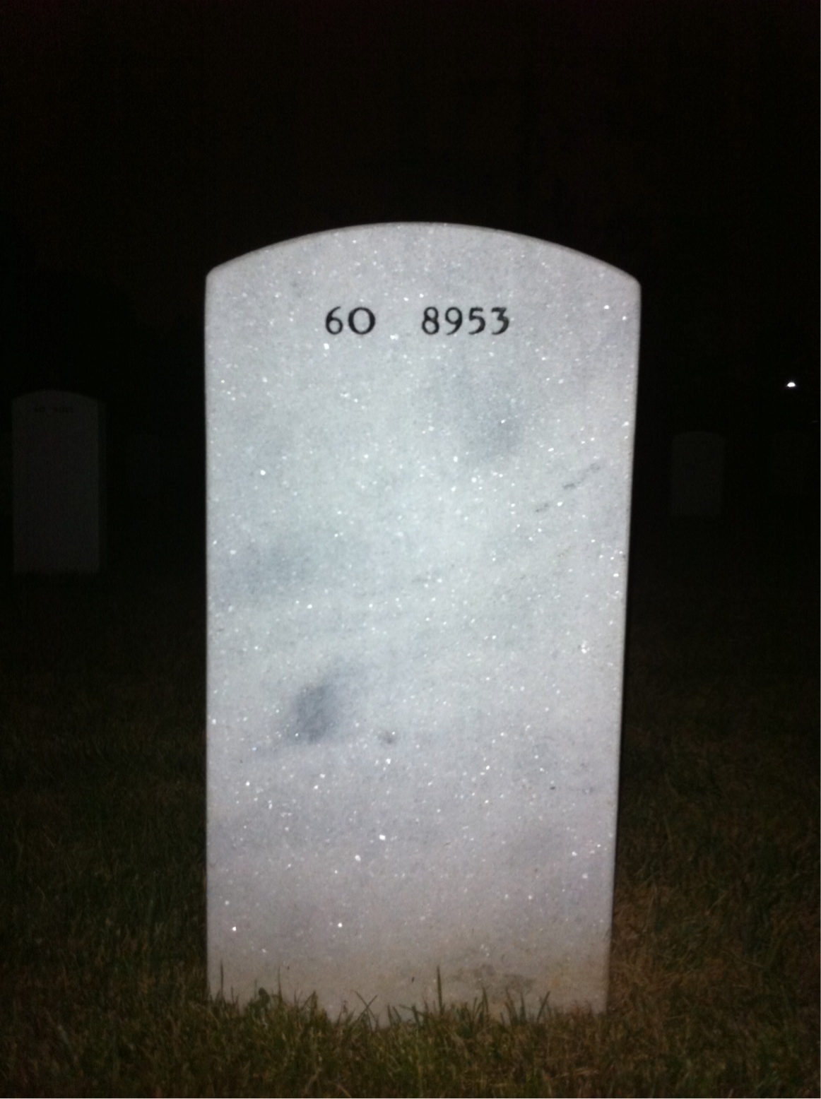Back of headstone — George Heeneke