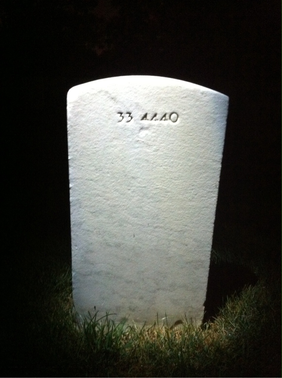 Back of headstone — Ralph Milstead