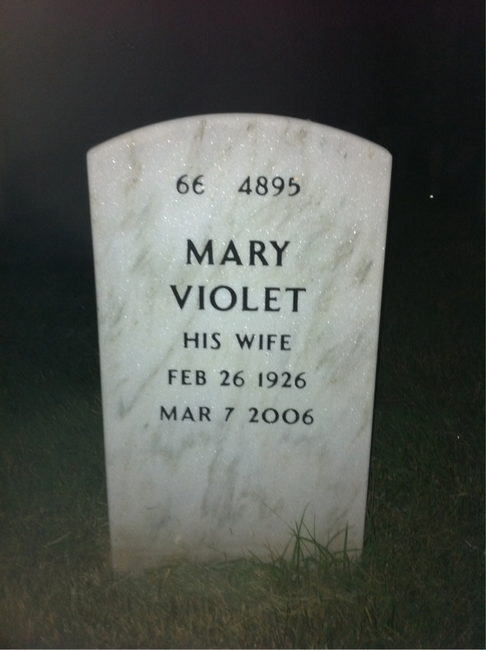 Back of headstone — James Freeman
