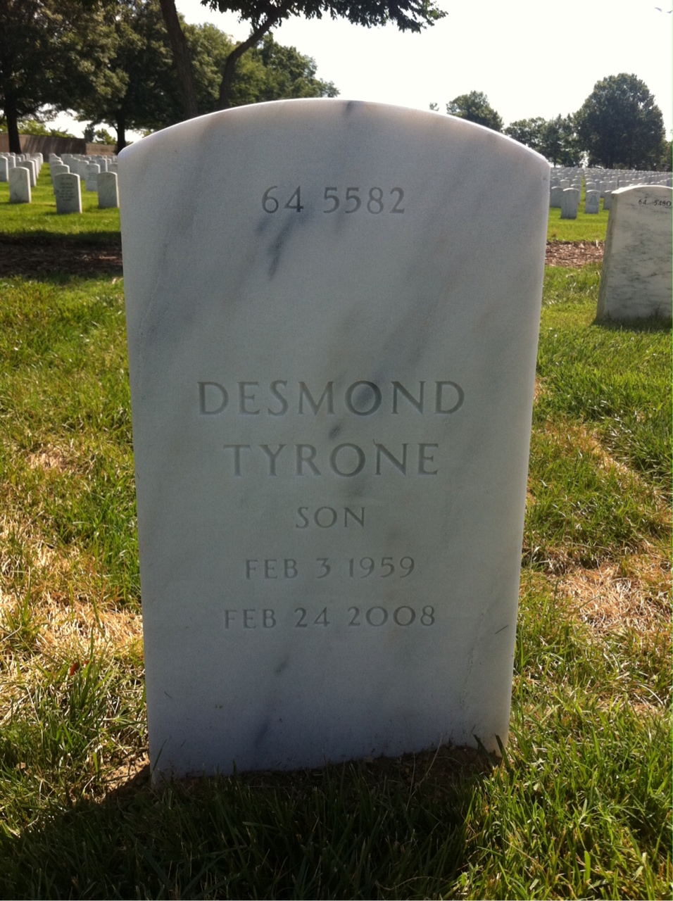 Back of headstone — Ervin Salley