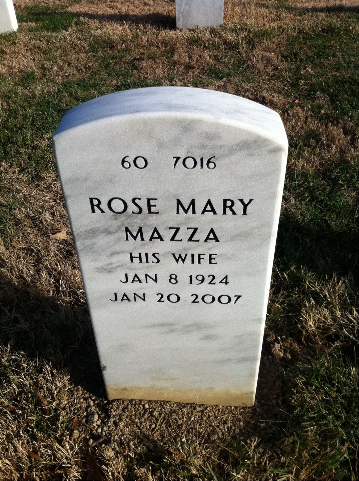 Back of headstone — Maurice Greene