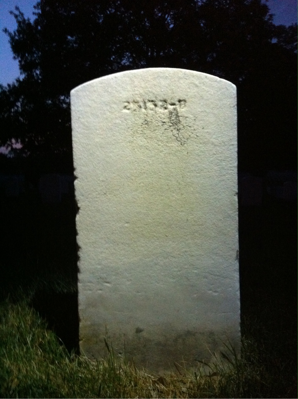 Back of headstone — Thomas Mckee