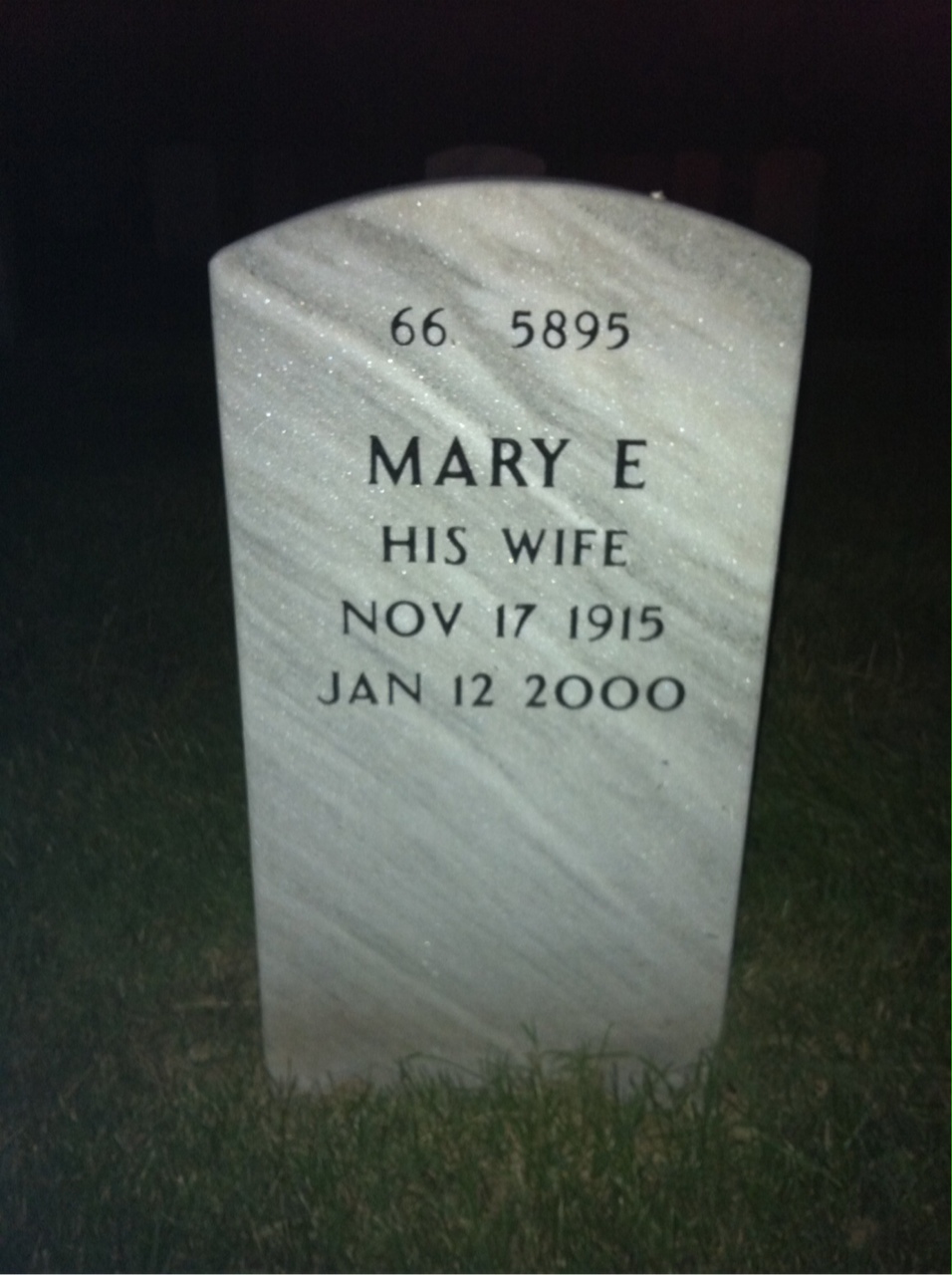 Back of headstone — Owen Roberts