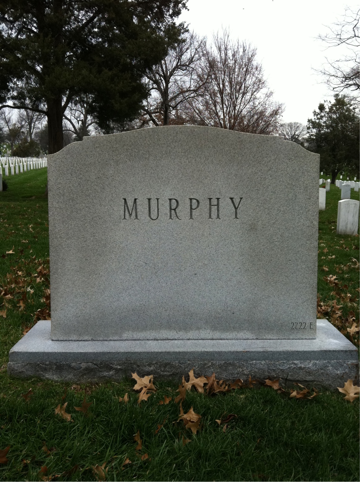 Back of headstone — Mary Murphy