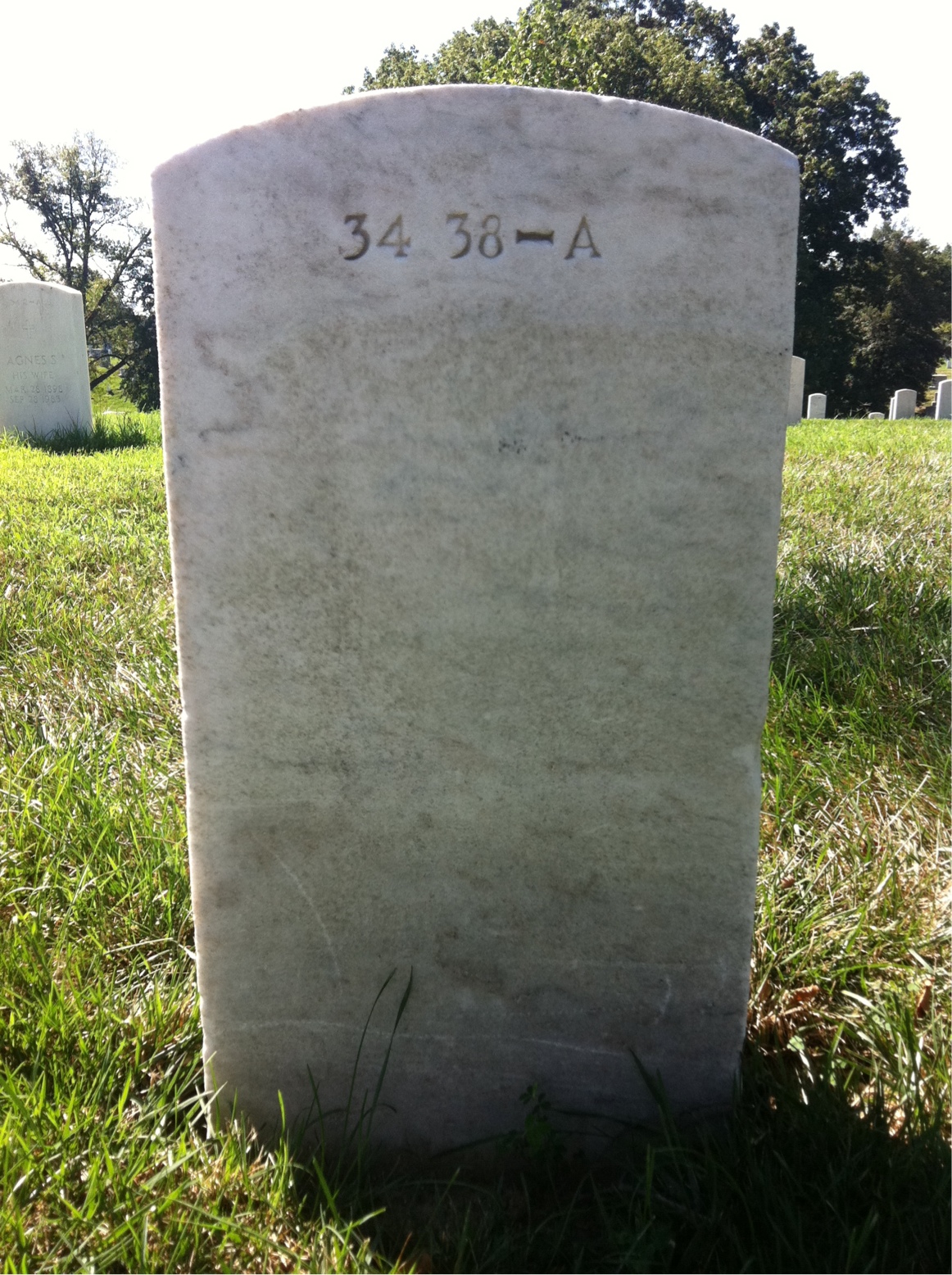 Back of headstone — Eleanor Akin