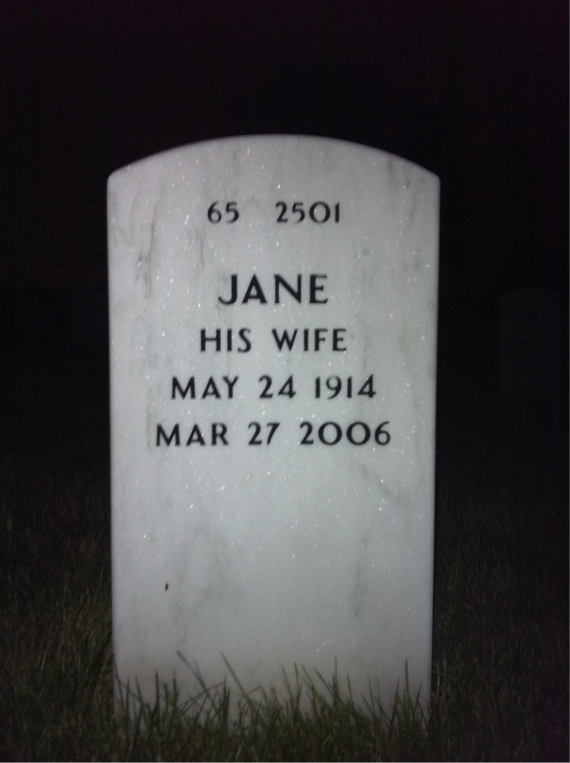 Back of headstone — Charles Newkirk