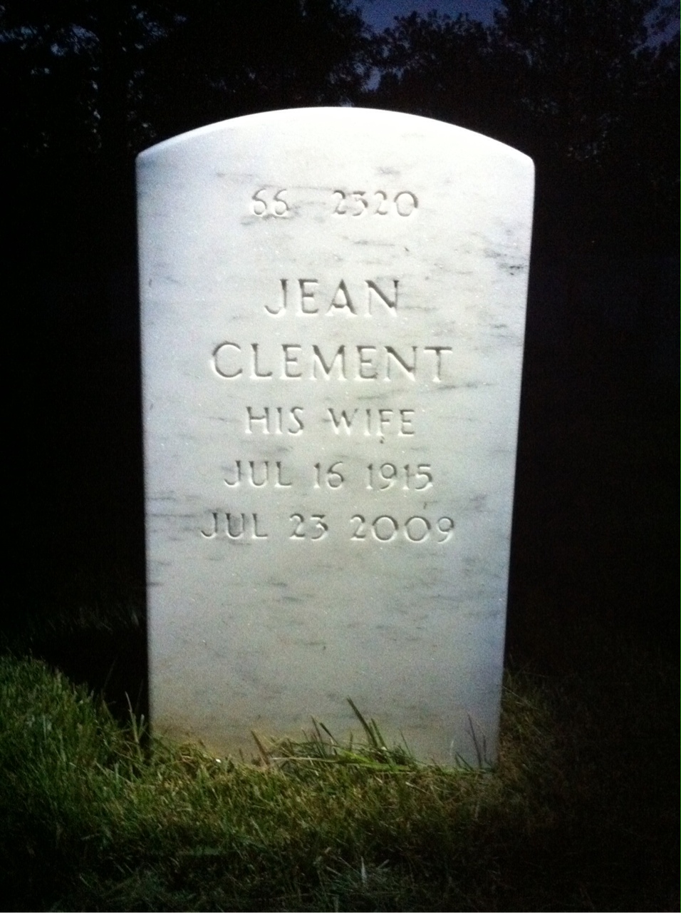 Back of headstone — Herbert Lovewell