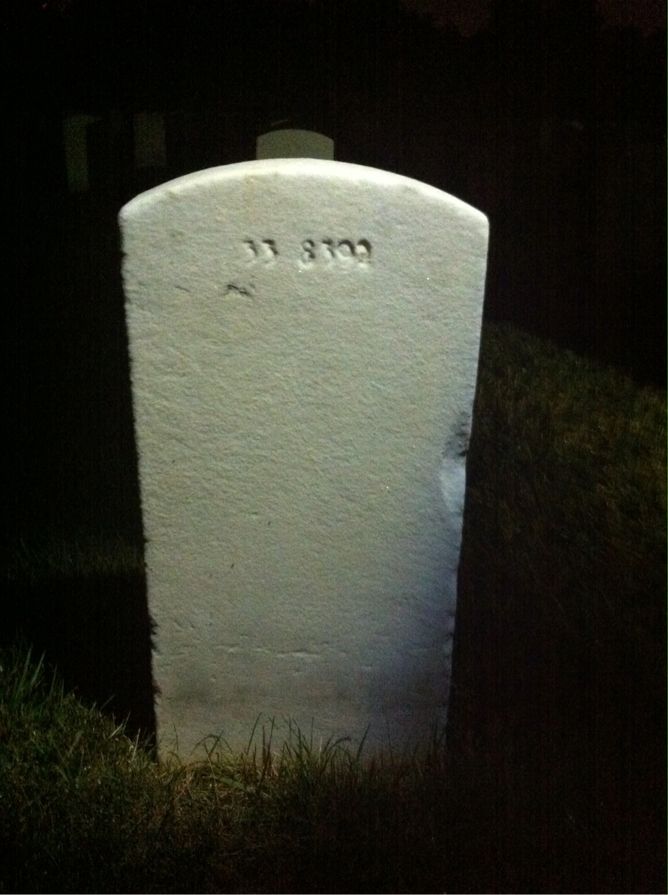 Back of headstone — Jared Banks