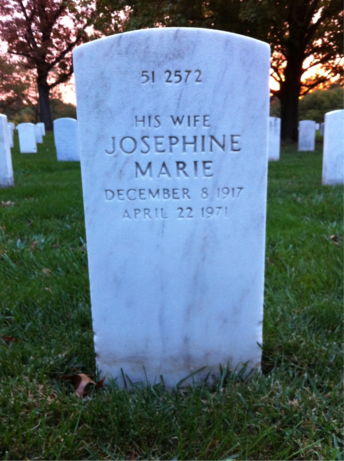 Back of headstone — Joseph Andraski