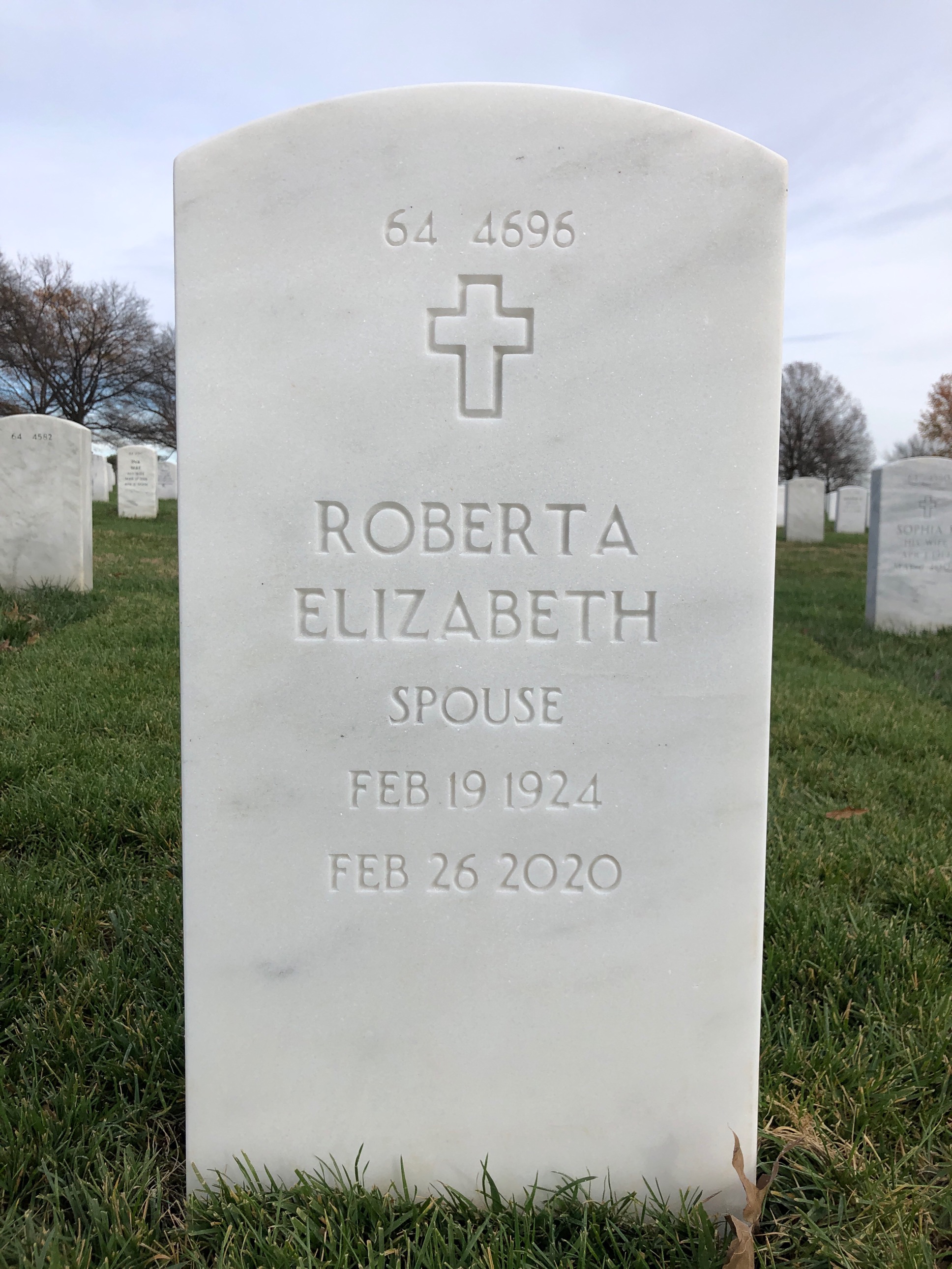 Back of headstone — Harold Evans