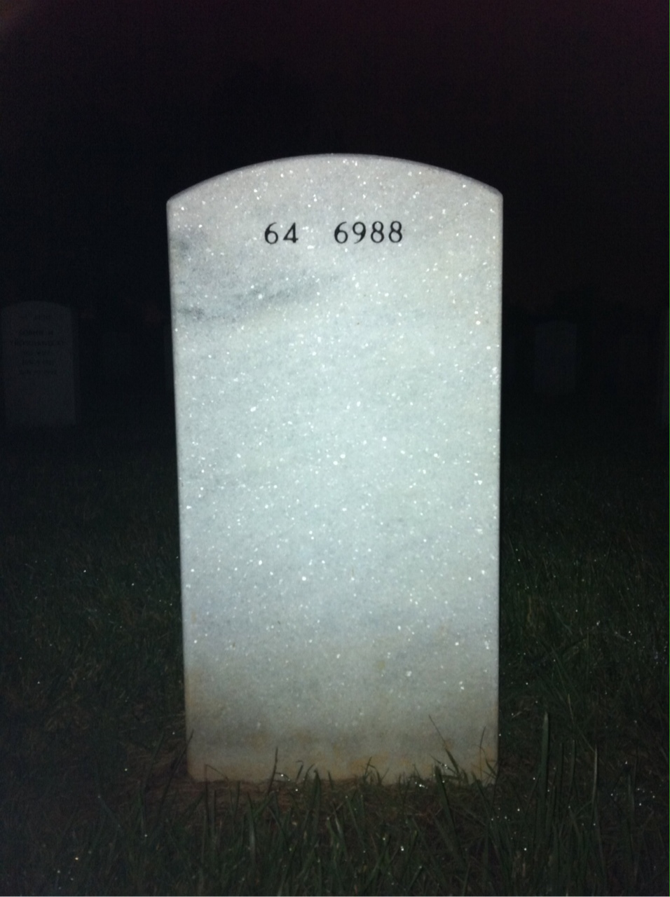 Back of headstone — William Showacre