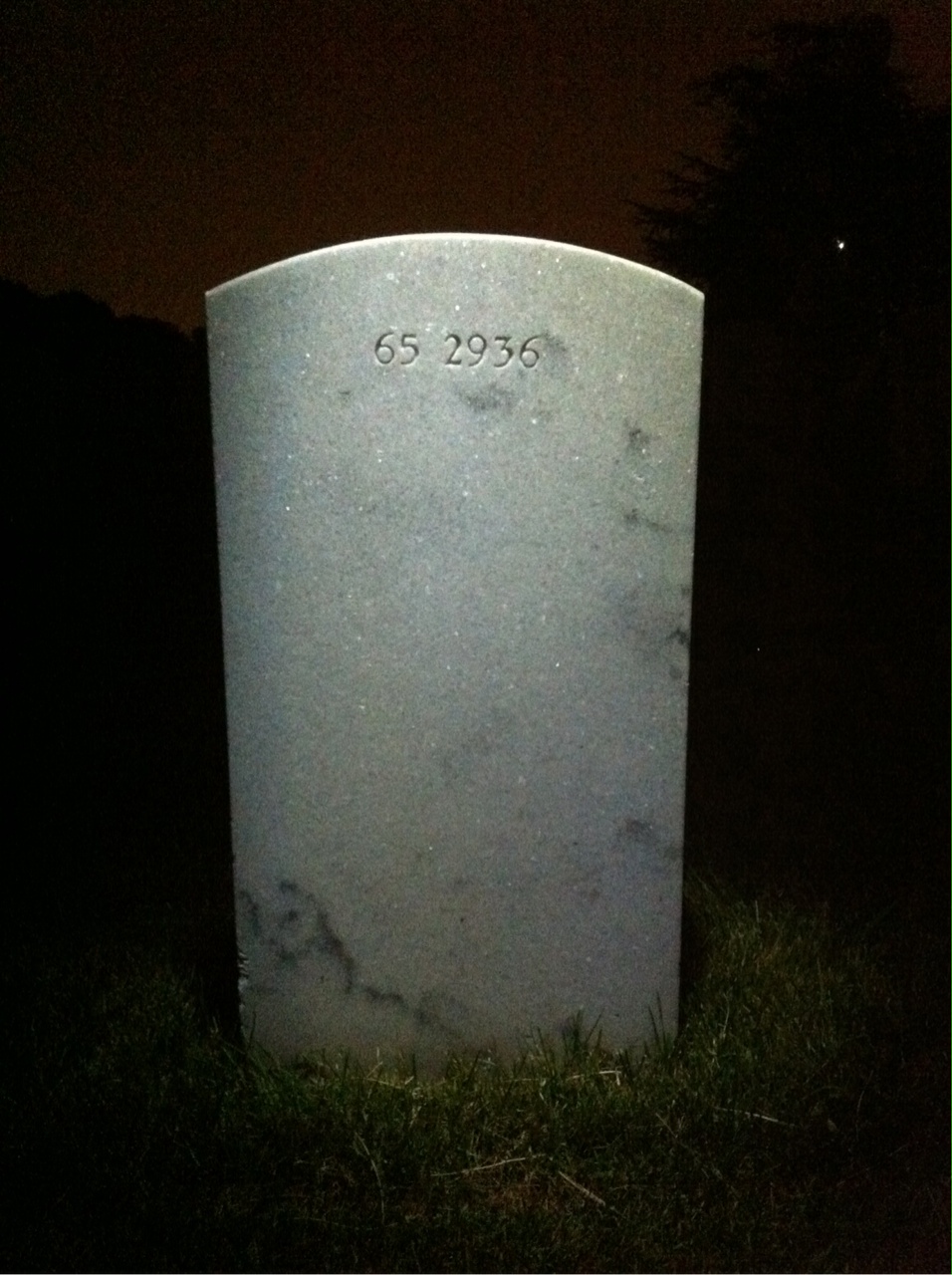 Back of headstone — James G Jordan