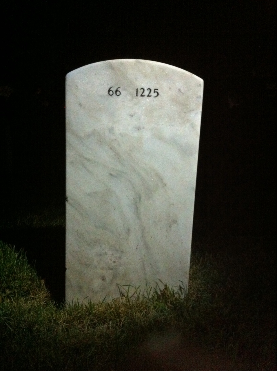 Back of headstone — Evelyn Shields