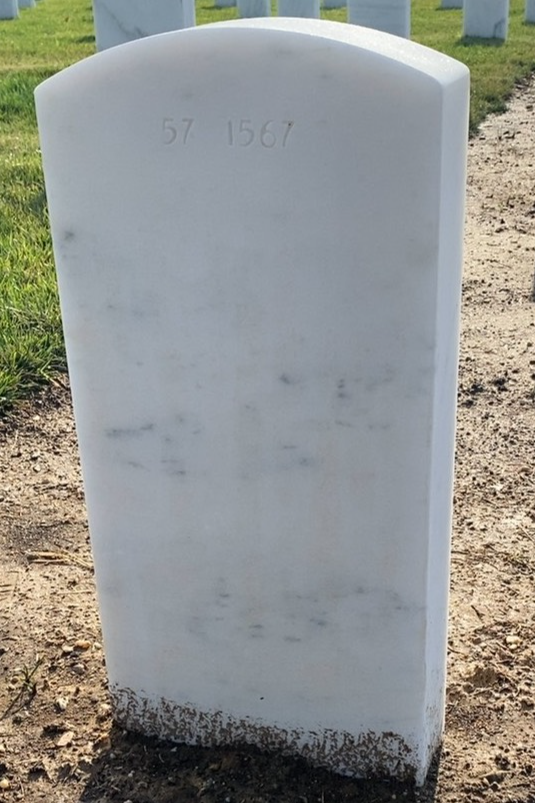 Back of headstone — William M Goodwin