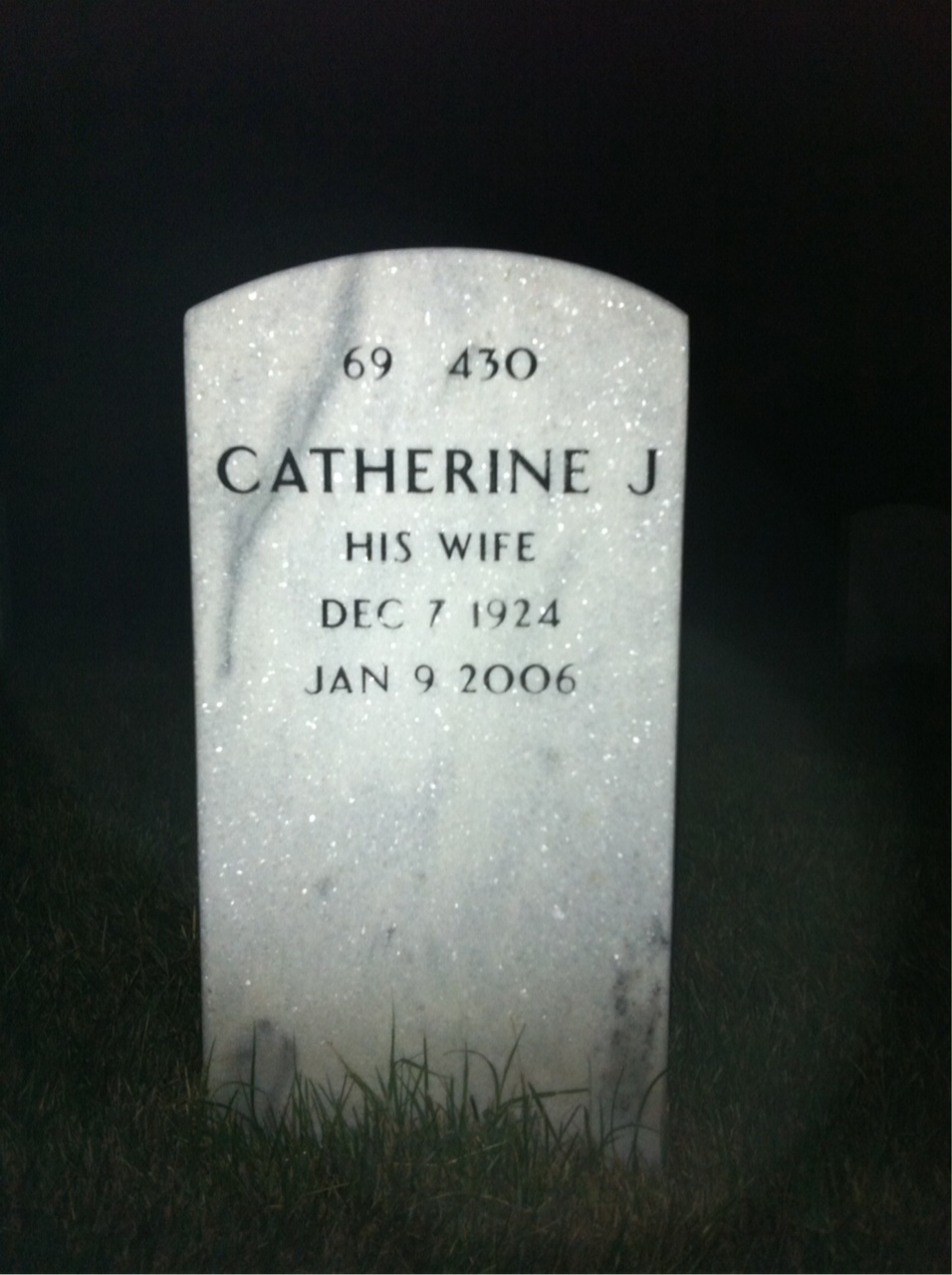 Back of headstone — Patrick Saunders