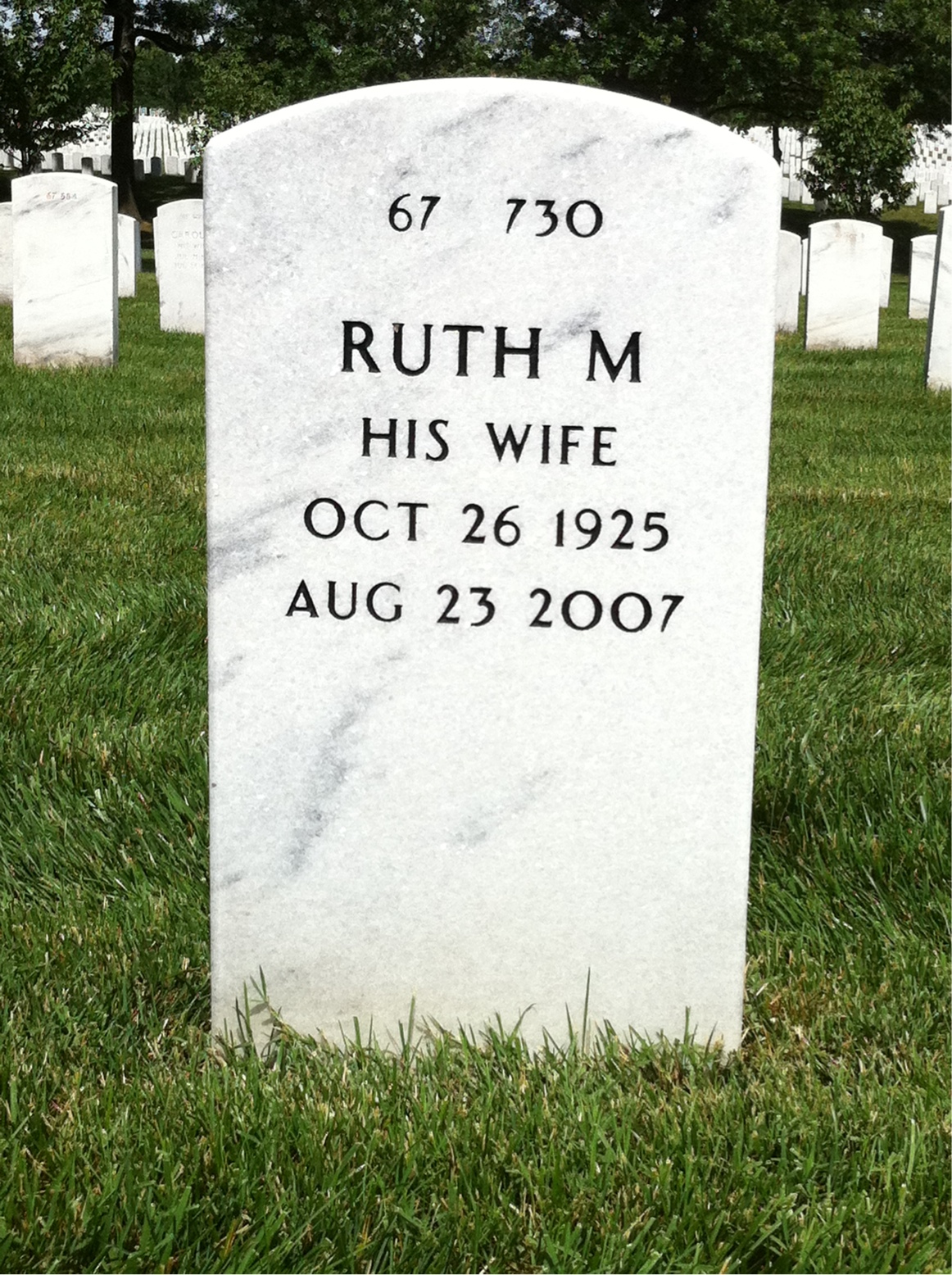 Back of headstone — David Stephenson