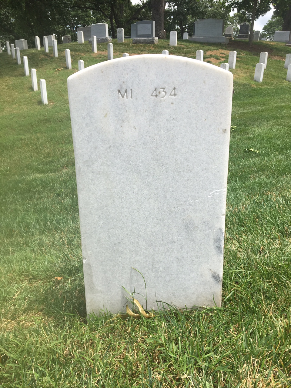 Back of headstone — William Garland Miles