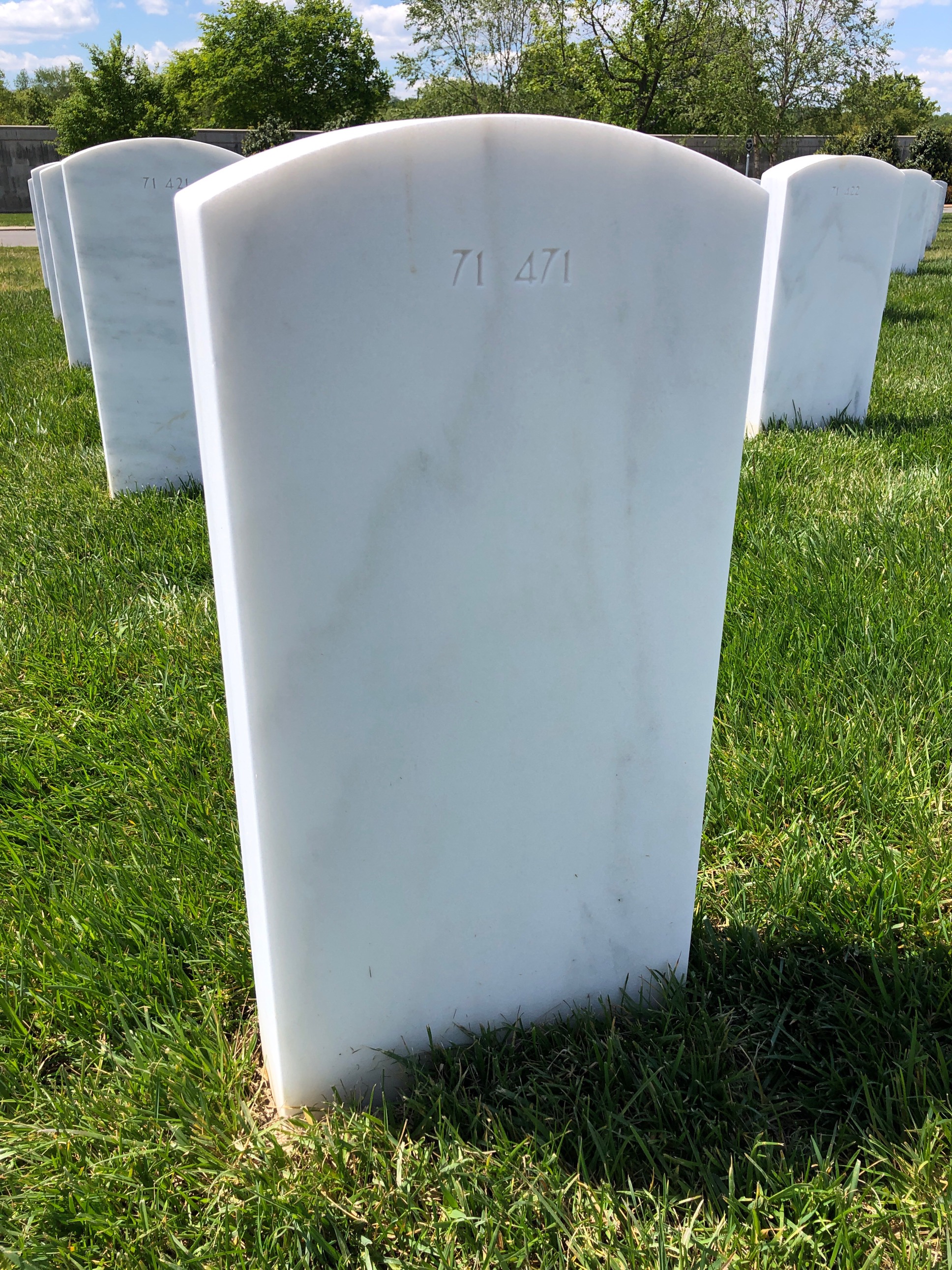 Back of headstone — Walter Eugene Bechtle
