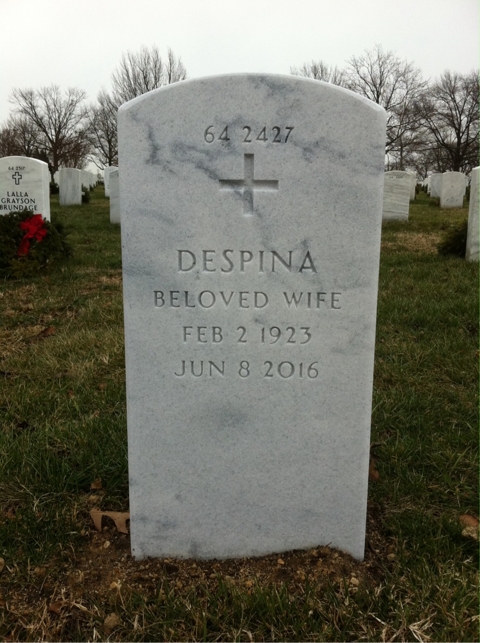 Back of headstone — Raymond Foster
