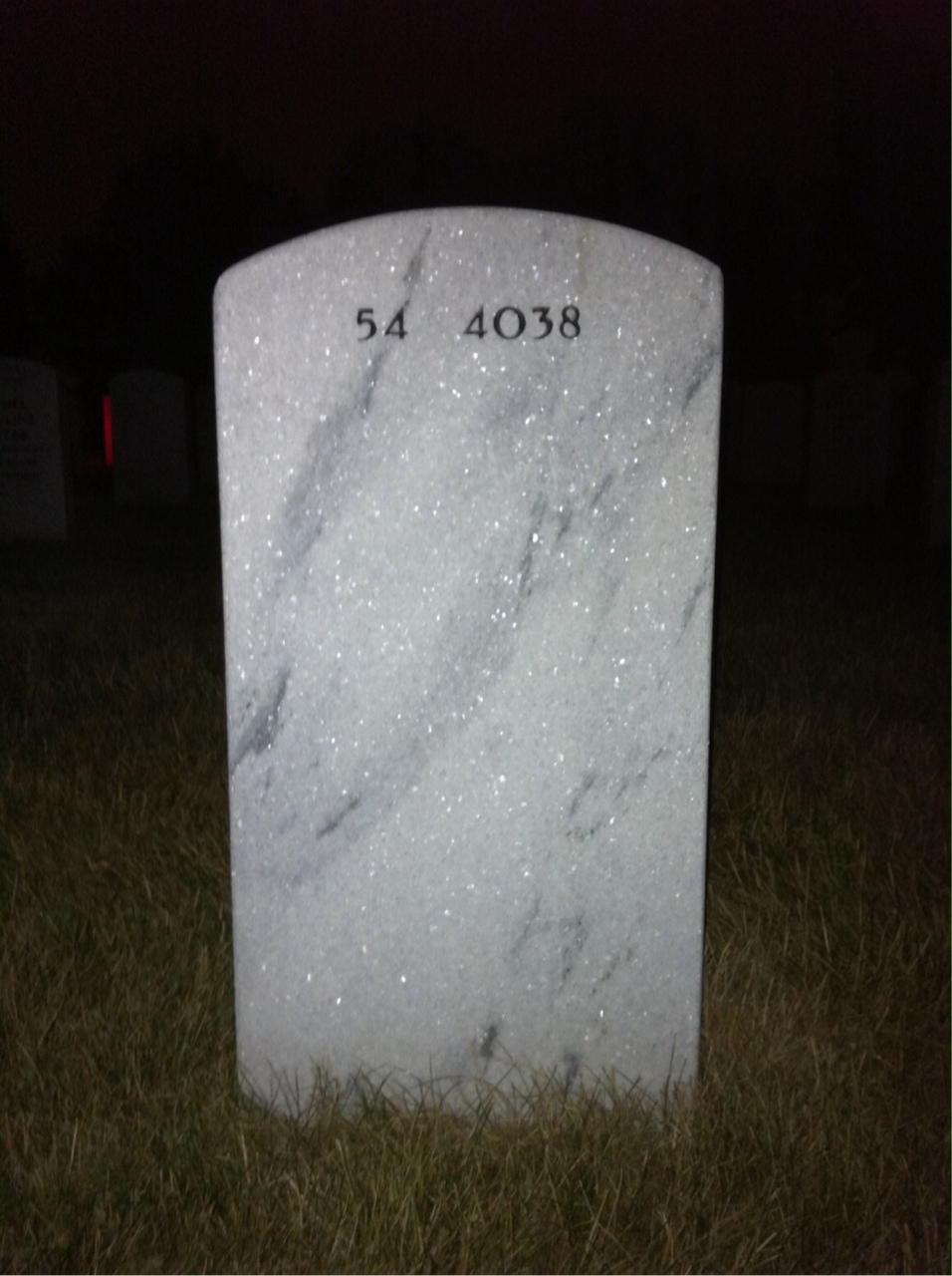 Back of headstone — Peter Corwin