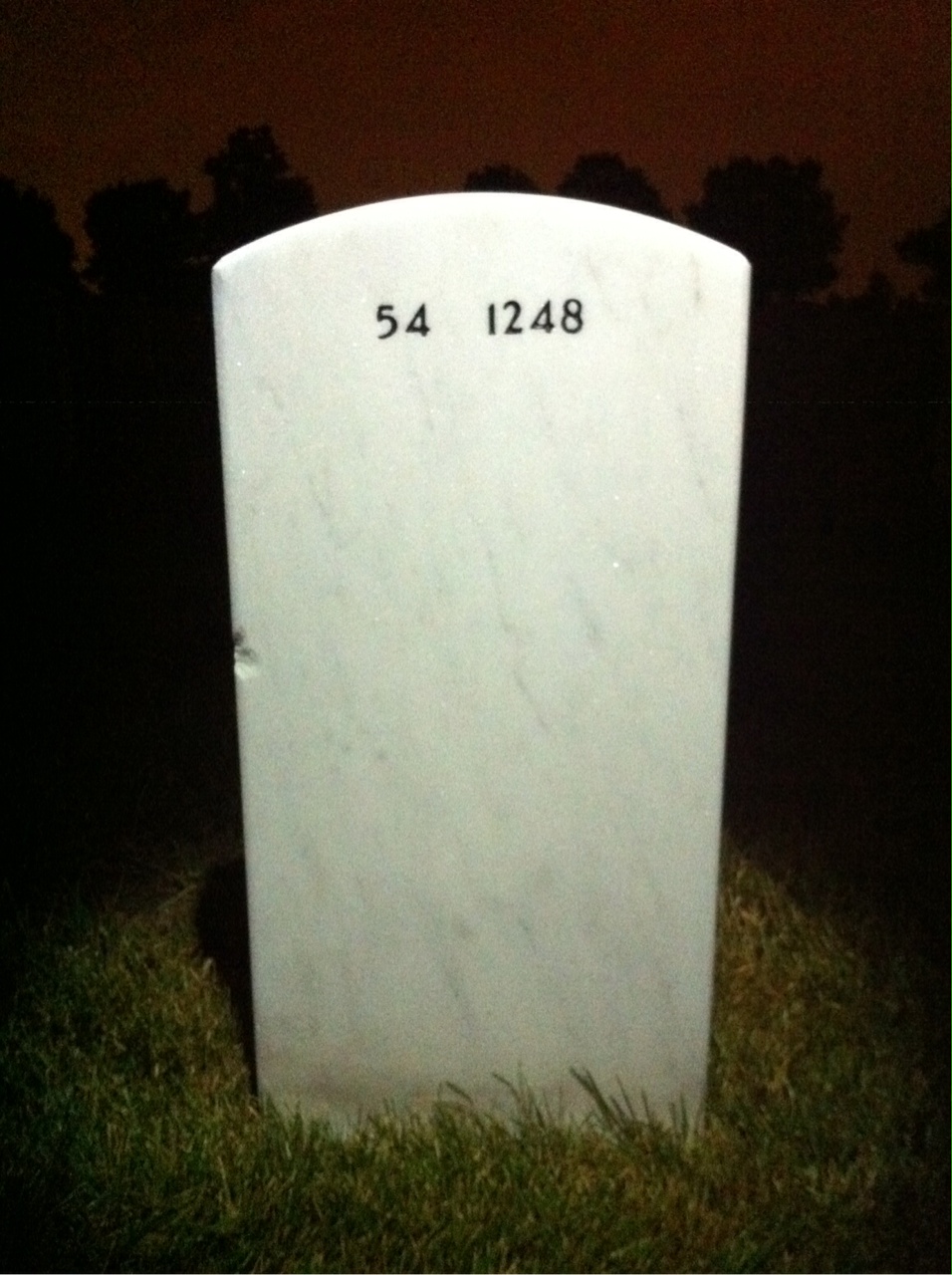 Back of headstone — Cecil Blount