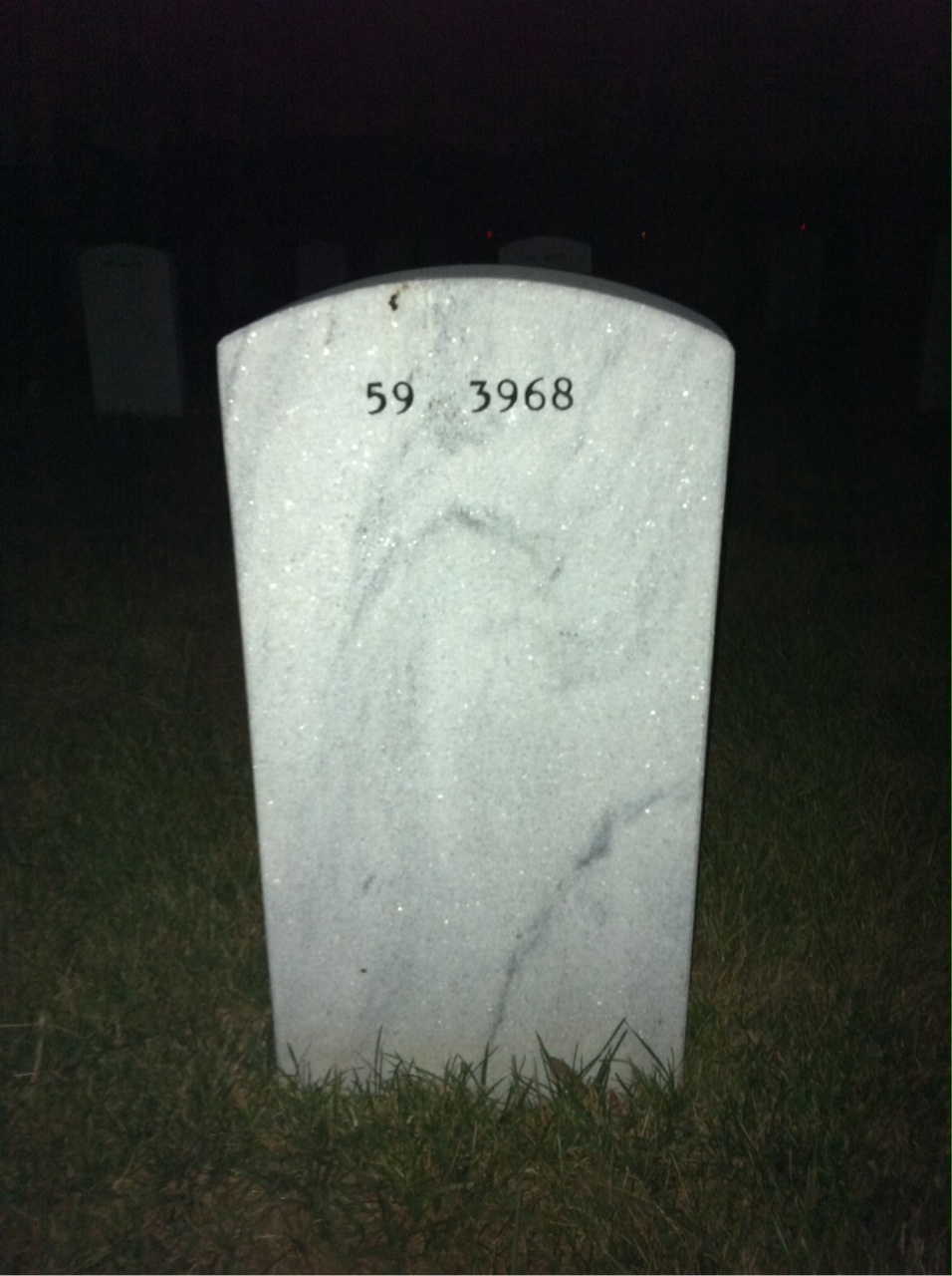 Back of headstone — John Williams