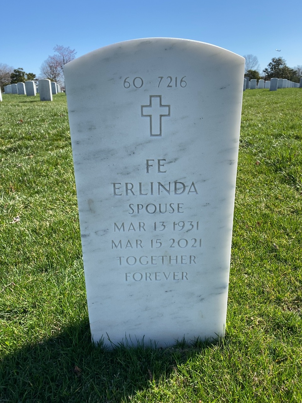 Back of headstone — Francis King