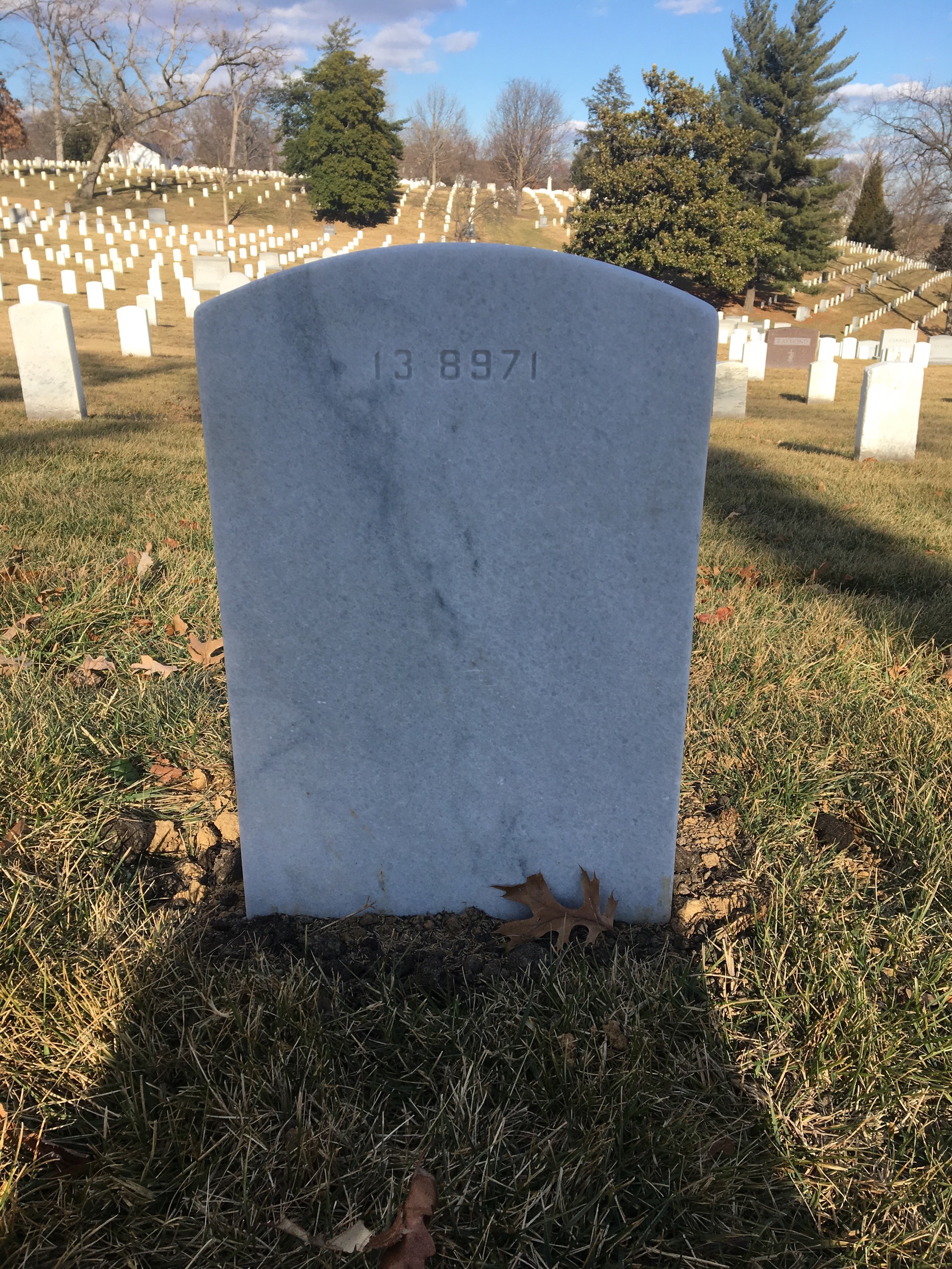 Back of headstone — William Alger