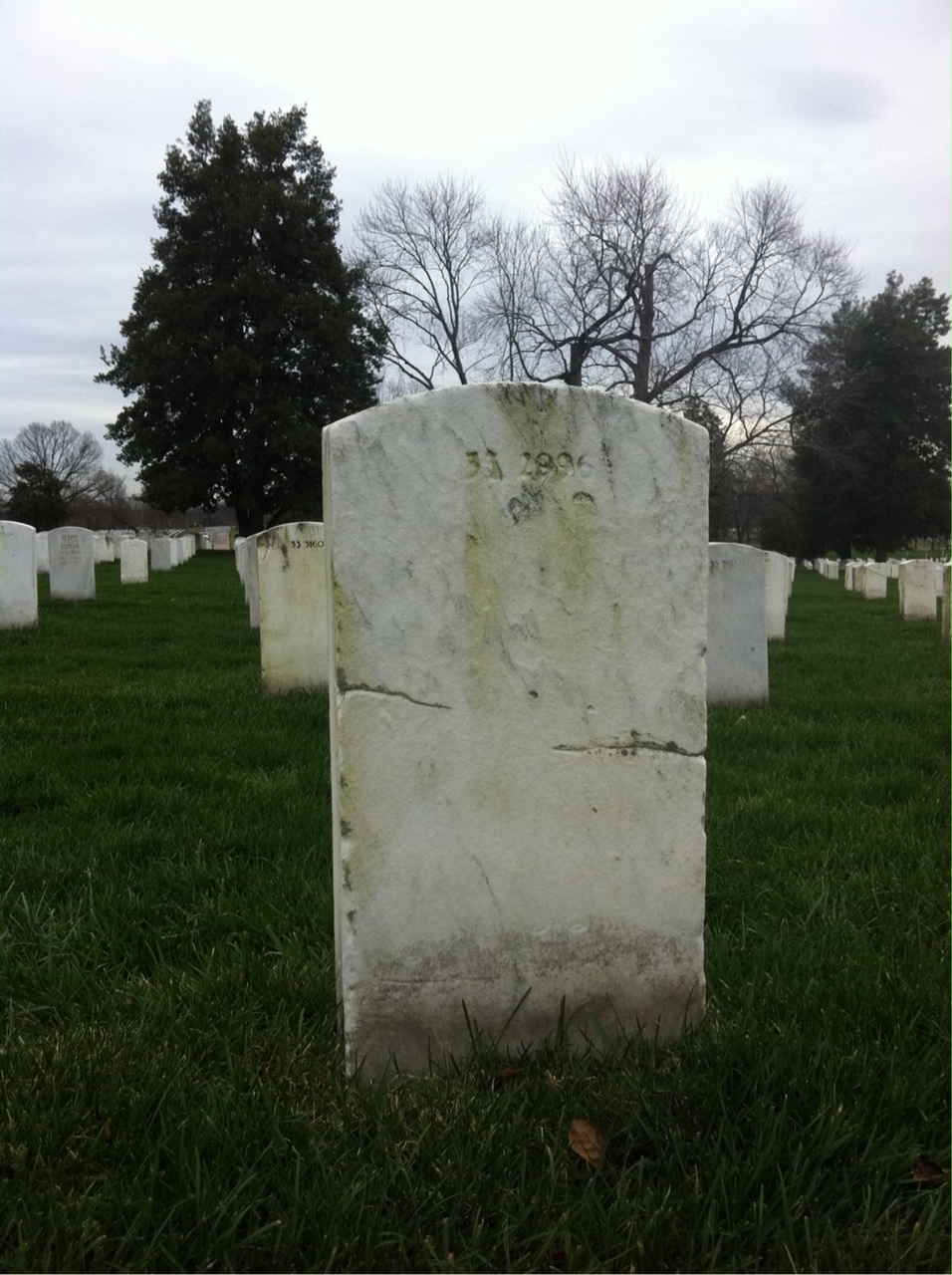 Back of headstone — Pauline Baker