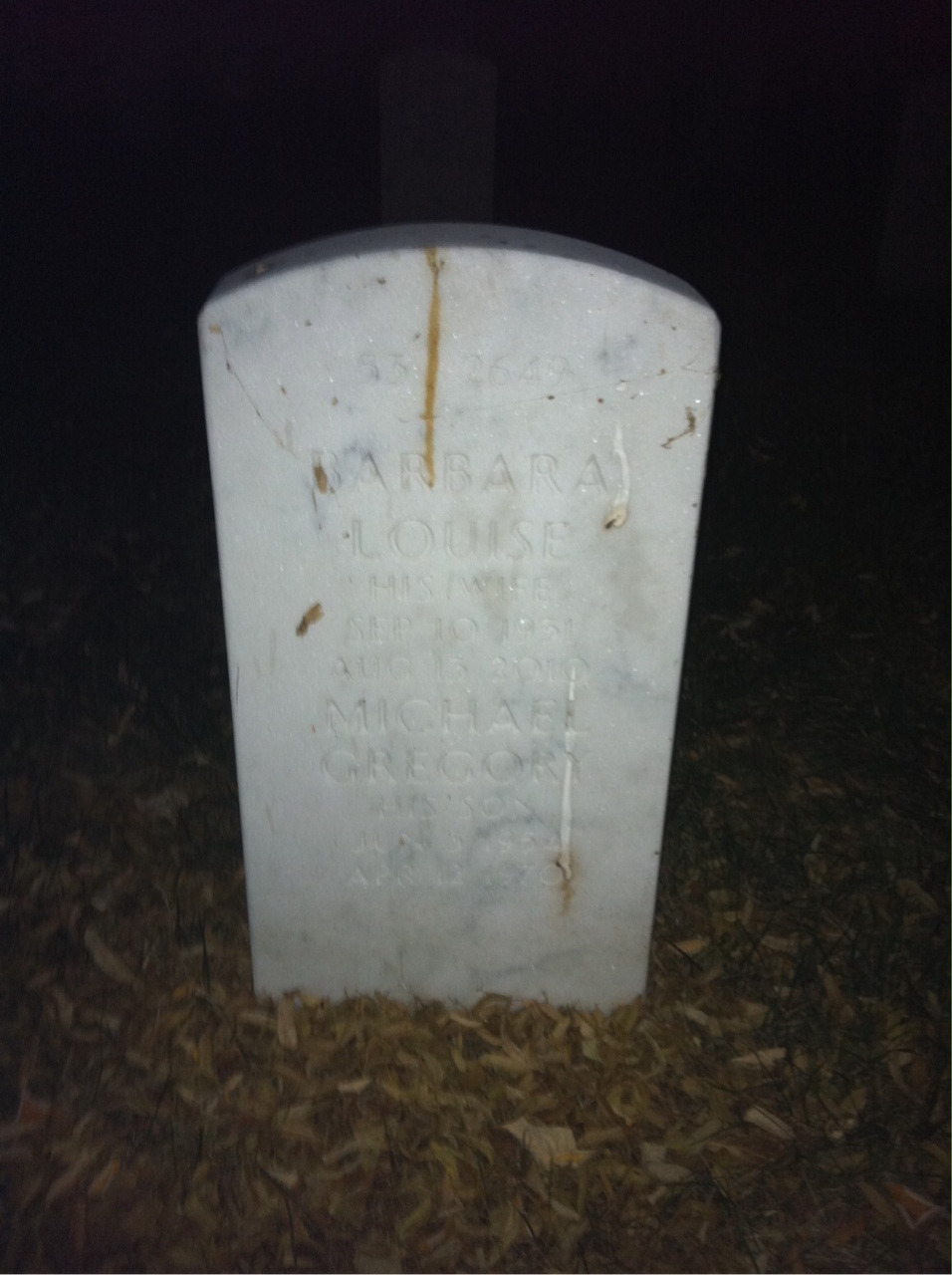 Back of headstone — Charles Fritz